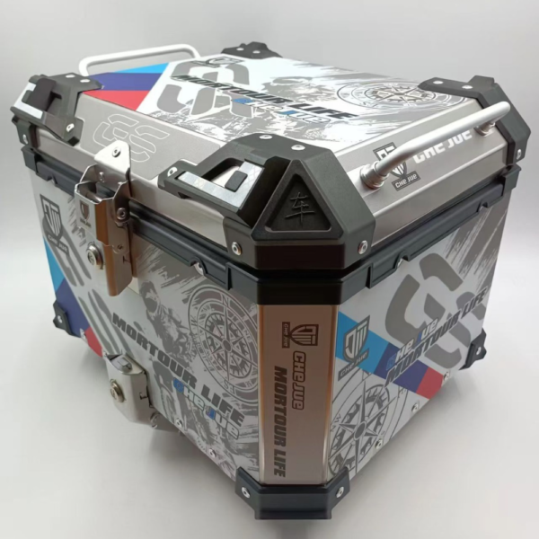 45L Motorcycle Tail Box Aluminum Top Case Large Motorcycle Trunk
