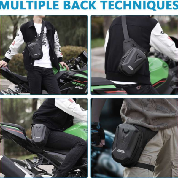 HANNEA Otorcycle Waist Pack Drop Leg Bags Men Women Bike Riding Cycling Tactical Waist - Image 3