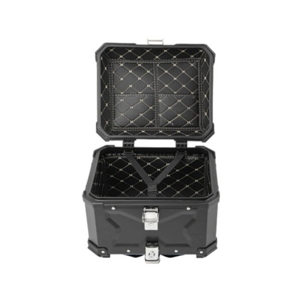 ALUMINIUM 55L BLACK TOP BOX - Image 4