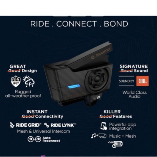 Bluarmor C30 Helmet Communication Device - Intercom and Bluetooth - Image 3