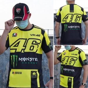 VR/46 MONSTER ENERGY HALF SLEEVES T-SHIRT