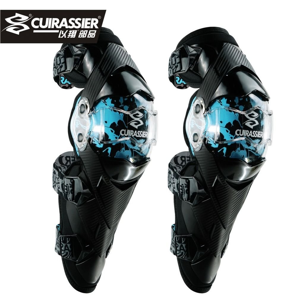 CUIRASSIER BLK/BLUE KNEE GUARD