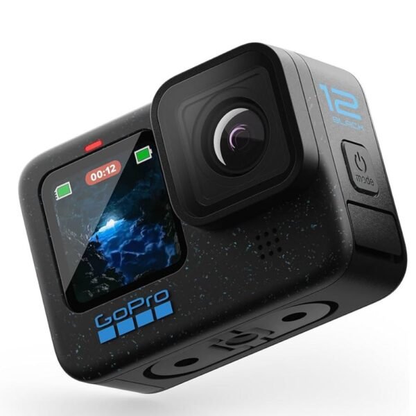 GoPro Hero12 Waterproof Digital Action Camera with Front&Rear LCD Screens,5.3K60 Ultra Hd Video,Hypersmooth 6.0+Autoboost,Live Streaming with Enduro Battery(1-Yr +1-Yr India Warranty),Black