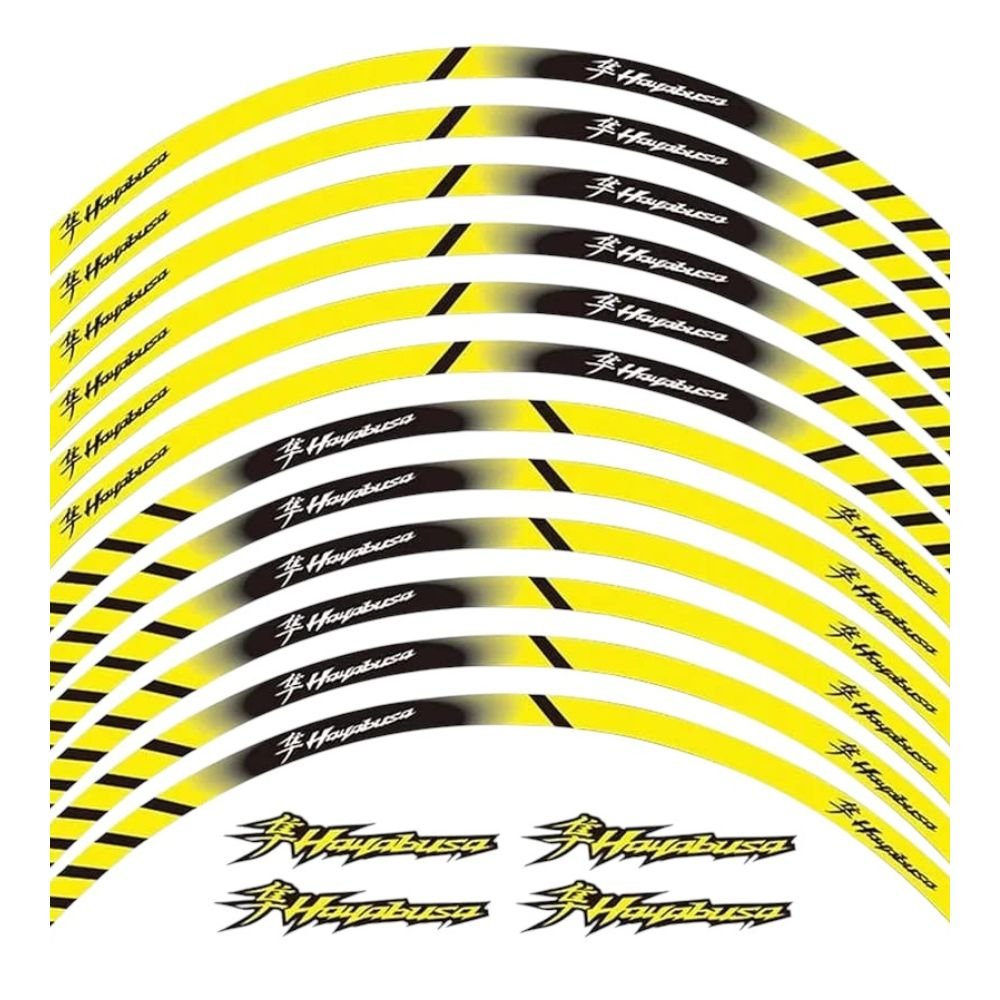 Motorcycle Rim decals strips for Suzuki Hayabusa