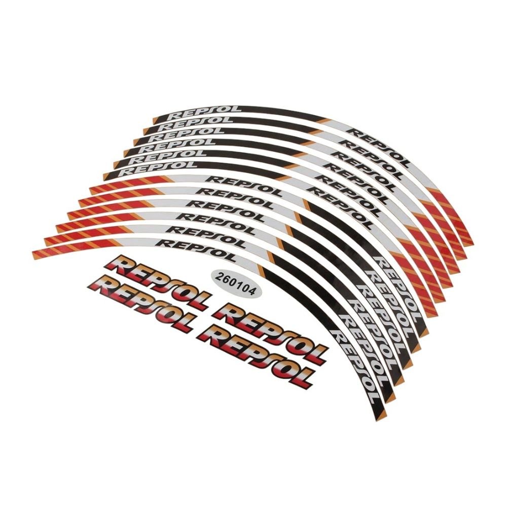 Motorcycle Rim decals strips for Honda Repsol