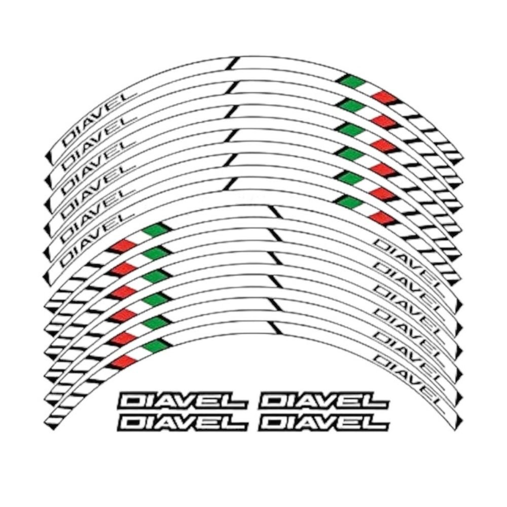 Motorcycle Rim decals strips for DUCATI X DIAVEL