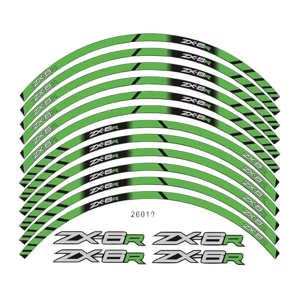 Motorcycle Rim decals strips for Kawasaki ZX-6R