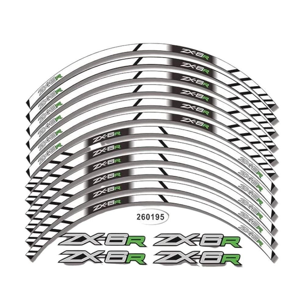 Motorcycle Rim decals strips for Kawasaki ZX-6R