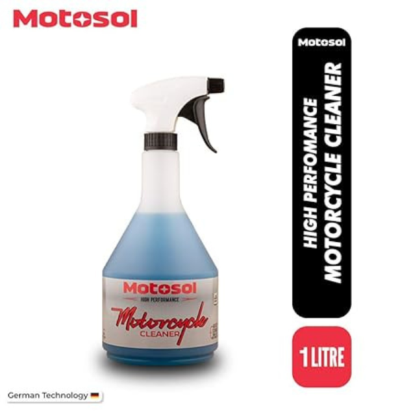 Motosol Motorcycle Cleaner 1Ltr | Shampoo Waterless Spray | Effective Dirt Removal | Bike Washing Liquid | Cleans Tough Stain | Ideal for Matte, Fibre, Plastic & Glossy Finish - Image 5