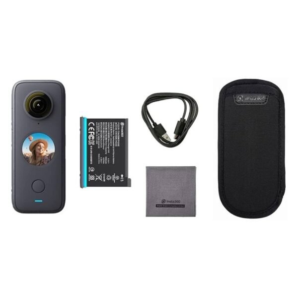 insta360 ONE X2 360 Degree Waterproof Action Camera,5.7k 360 Capture| FlowState Stabilization| Ultra Bright Screen |Touch Screen |AI Editing|Live Streaming, Webcam|Voice Control | Optical Zoom, Black - Image 6