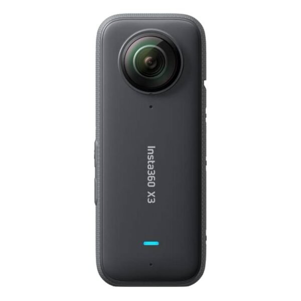 insta360 X3 Action Camera, 1/2" Sensor, 5.7K 360 Capture, Optical Zoom 3X, 72 MP 360 Photo, 4K Single Lens Mode, Black