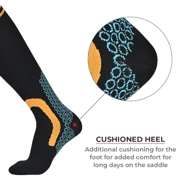 RANDY SUN – WATERPROOF SOCKS KNEE HIGH (ORANGE/BLACK) - Image 4