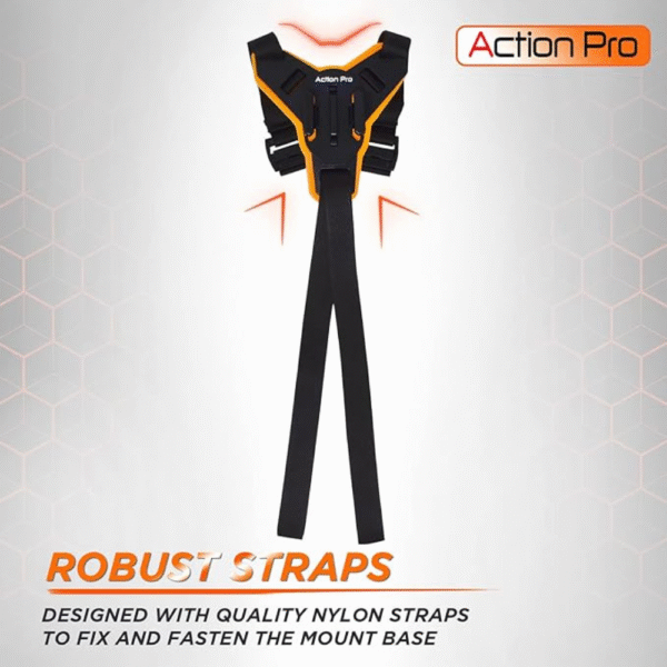 Action Pro Helmet Chin Mount Strap with J Hook Compatible with All Smartphones and Hero 13 12 11 10 9 8 7 5 4 | SJCAM | DJI Osmo | Insta 360 X4 X3 X2 & Other Action Cameras [Made in India] (Orange) - Image 4