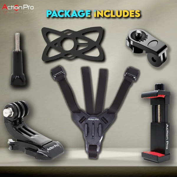 Action Pro Helmet Chin Mount Strap Set Compatible with All Smartphones GoPro Hero 12 11 10 9 8 7 6 5 4 SJCAM DJI Osmo and All Action Cameras (Made in India) - Image 2