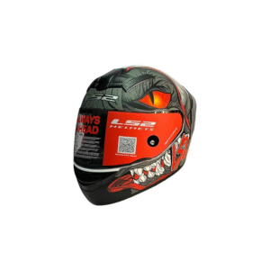 LS2 Helmets - FF352 Rookie - Fizzle - Single Clear Visor | Sharp 4 Star Rated | ECE and ISI Certified | Full Face Helmet | with Anti Fog Lens | Matt Black Red