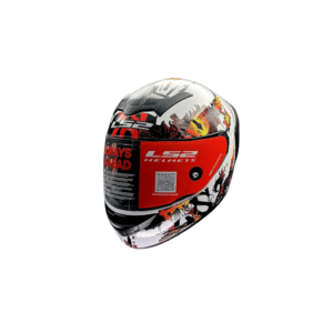 LS2 Helmets - FF352 Rookie - Demon - Gloss White Red - Single Visor Full Face Helmet