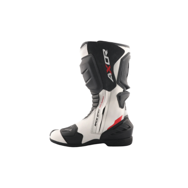 Axor Racer Tec Riding Boots Black White Red - Image 5