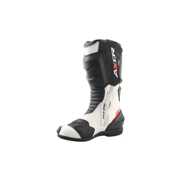 Axor Racer Tec Riding Boots Black White Red - Image 4