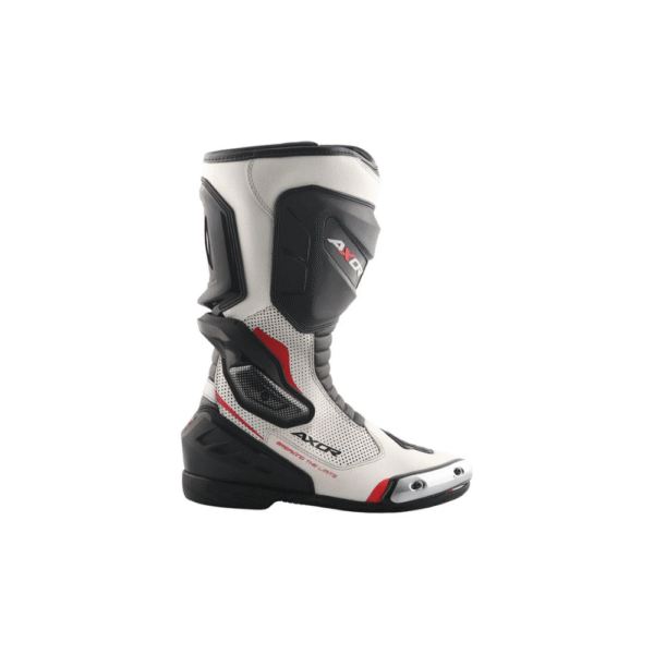 Axor Racer Tec Riding Boots Black White Red - Image 3